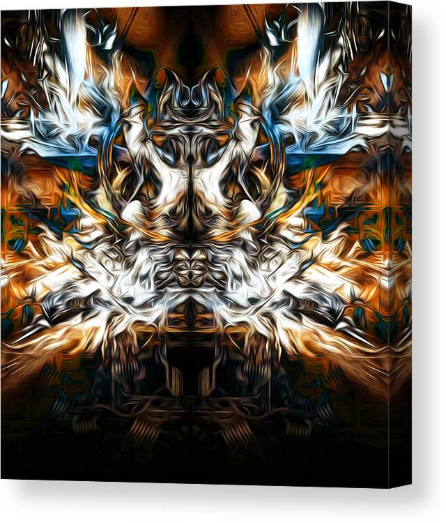 Flames Canvas Print featuring the digital art Anxiety by Jeff Malderez