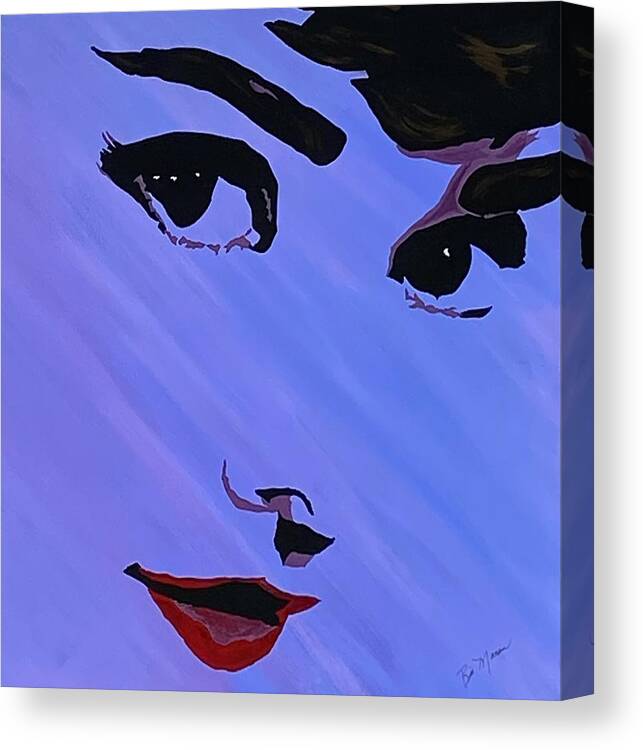  Canvas Print featuring the painting Audrey Hepburn by Bill Manson