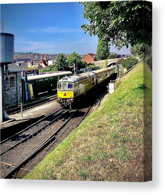  Canvas Print featuring the photograph British Rail Class 33 Crompton No. 33012 / D6515 #1 by Gordon James