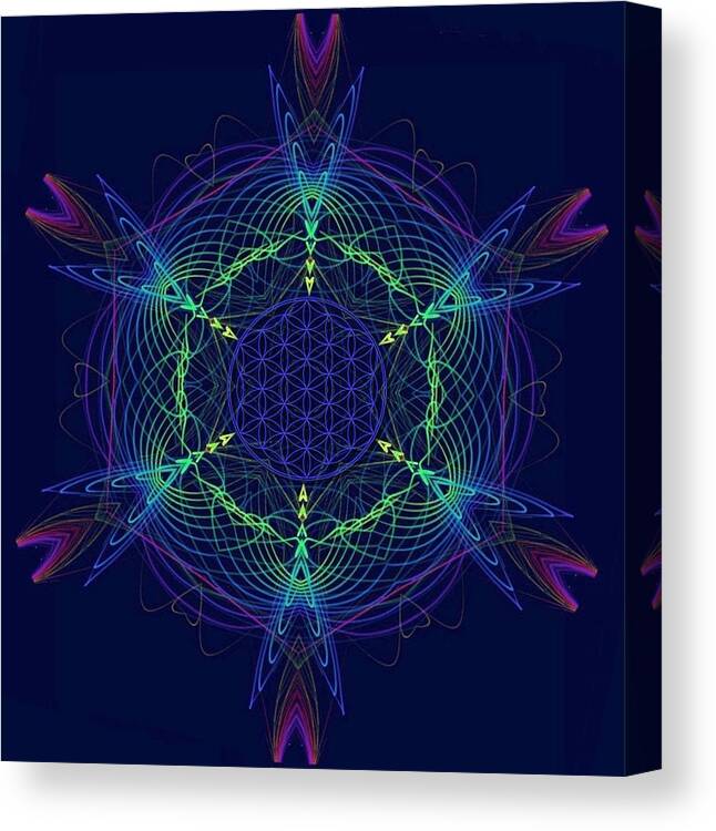 Abstract Canvas Print featuring the photograph Evangeline's Dreamcatcher by Judy Kennedy