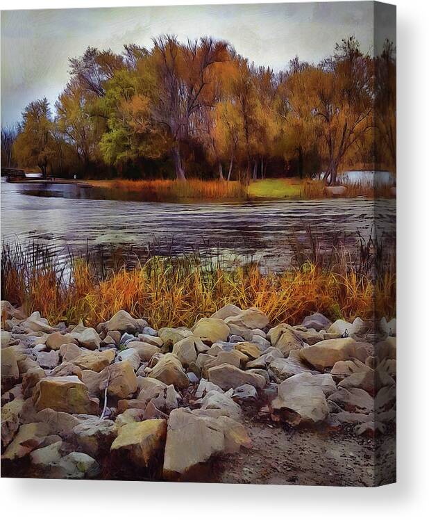 Landscape Canvas Print featuring the photograph Gentle Ripples by Cedric Hampton