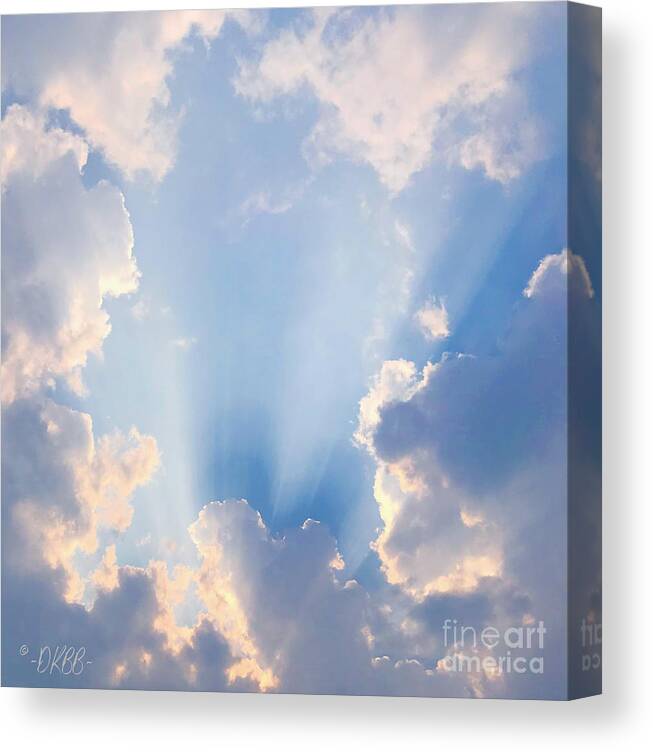 Clouds Canvas Print featuring the photograph Love in the Clouds #3 by Dorrene BrownButterfield