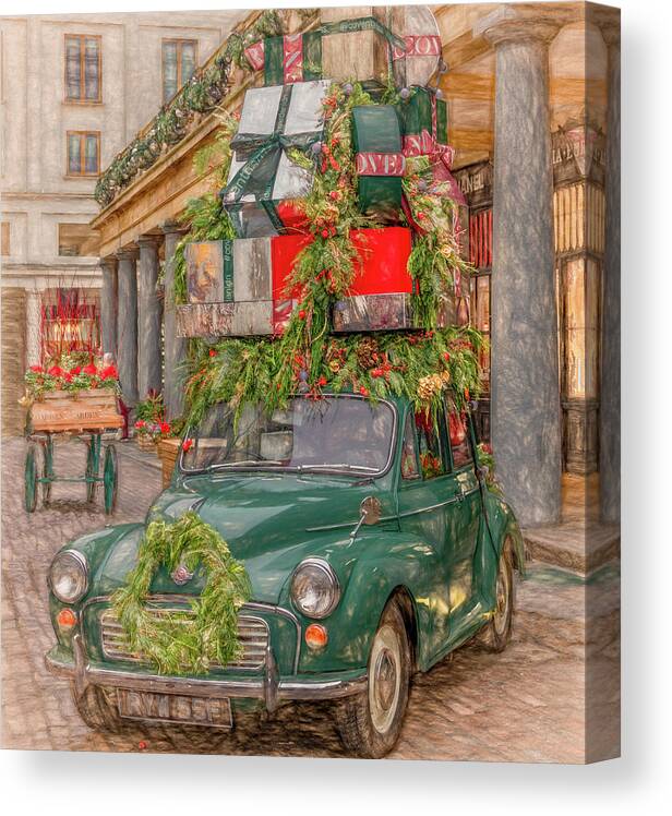 Covent Market Canvas Print featuring the photograph Merry Christmas From London by Marcy Wielfaert