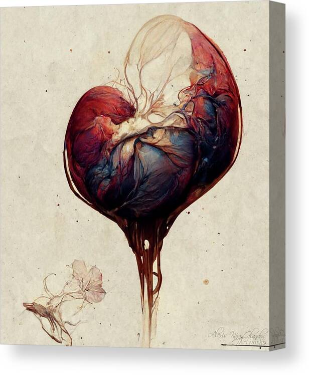 Living Kidney Donation Canvas Print featuring the digital art No Regrets by Alexis King-Glandon