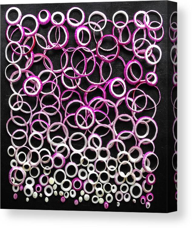 Red Onion Ohs Canvas Print featuring the photograph Red Onion Ohs by Sarah Phillips