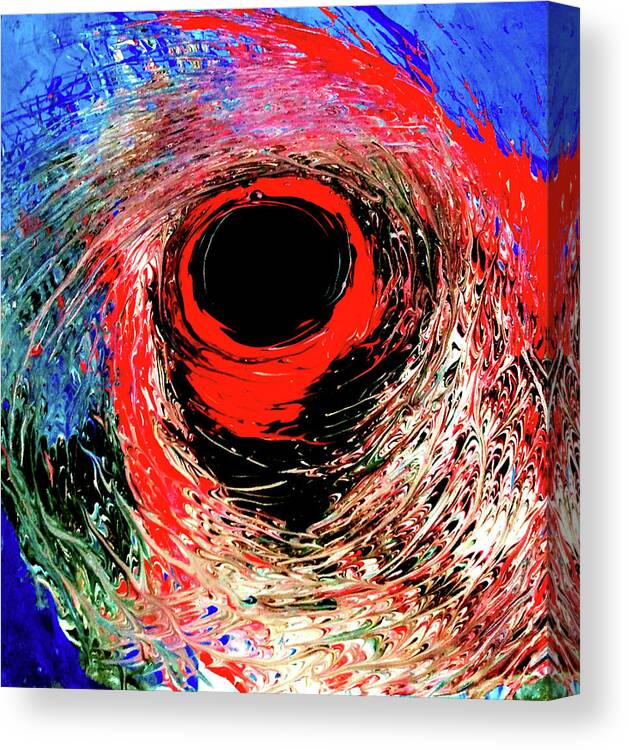 Red Canvas Print featuring the painting Red Twister by Anna Adams