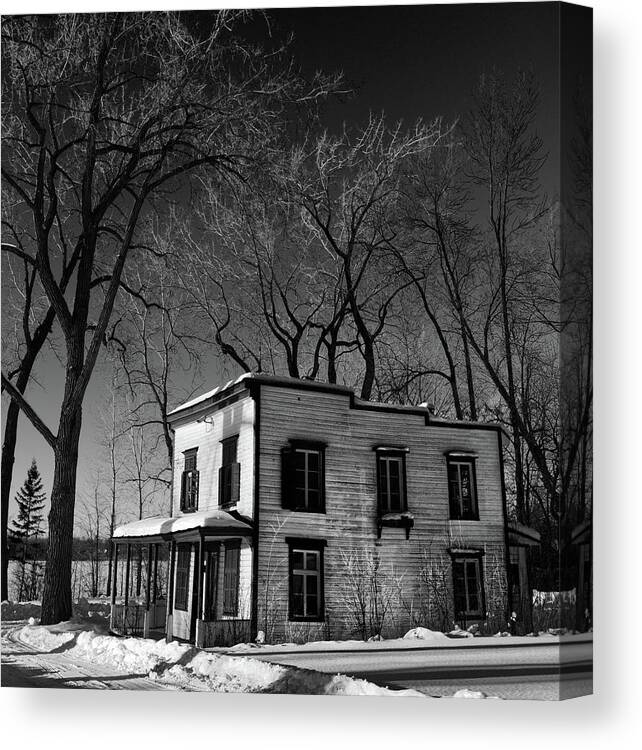 Patrimoniale Canvas Print featuring the photograph Stair Old House by Carl Marceau