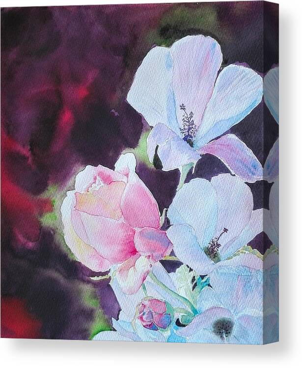 Flowers Canvas Print featuring the painting Summer Blooms by Sandie Croft