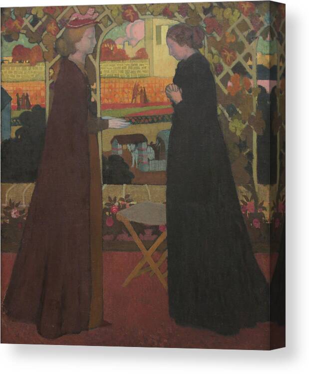 The Visitation Canvas Print featuring the painting The Visitation by Maurice Denis
