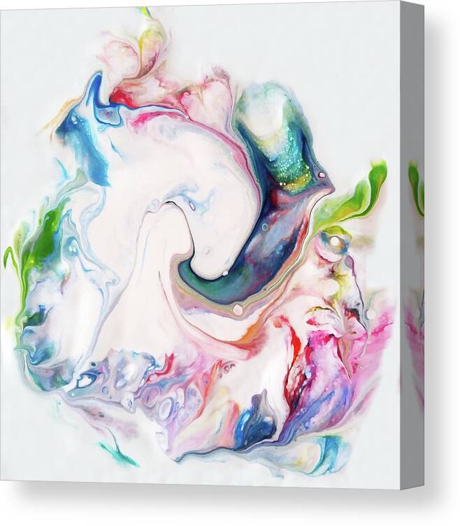 Abstract Canvas Print featuring the painting Two Ways by Deborah Erlandson