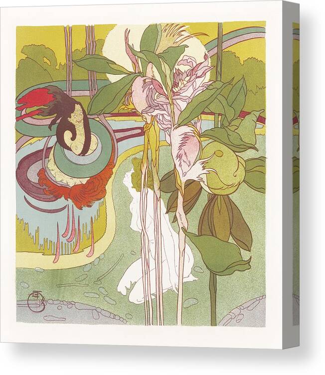 Apt mixer Vernederen Vrouw krijgt visioen in een tuin 1897 by Georges de Feure Canvas Print /  Canvas Art by Les Classics - Fine Art America