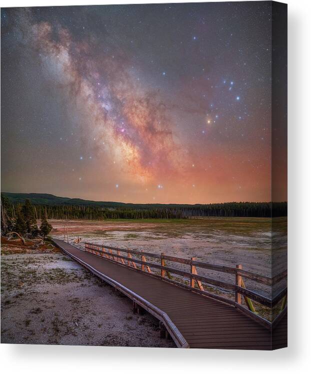 Yellowstone Canvas Print featuring the photograph Walkway to Heaven by Darren White