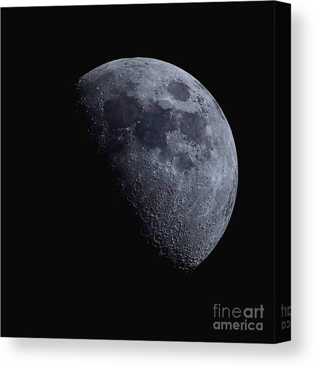 See Star S50 Canvas Print featuring the photograph Waxing Crescent Moon by fototaker Tony