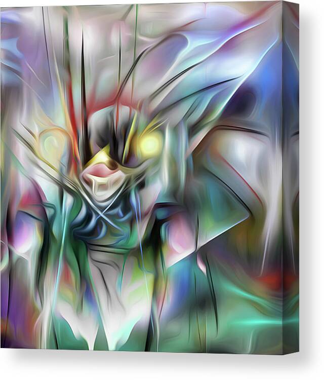 Abstract Canvas Print featuring the digital art Whispers by Jeff Malderez