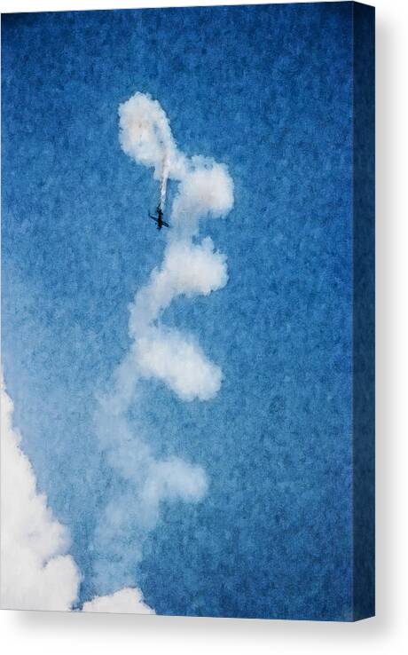 Chicago Canvas Print featuring the digital art 0107 - Air Show - Watercolor 1 by David Lange