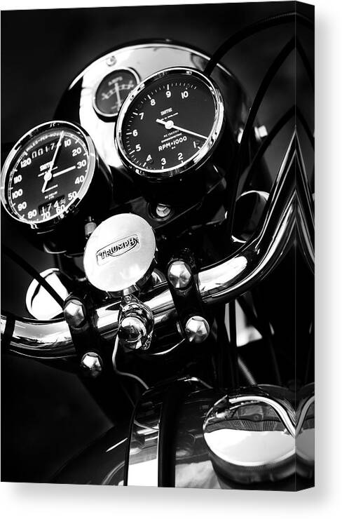 Motorcycle Canvas Print featuring the photograph Classic Triumph by Mark Rogan