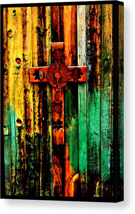 Metal Cross Canvas Print featuring the photograph Cross on Hopper Barn #1 by Susanne Still