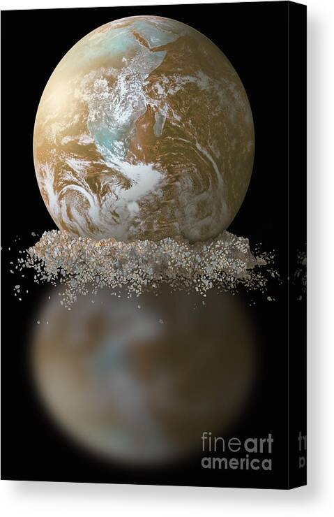 Earth Canvas Print featuring the photograph Dissolving Earth #1 by Gwen Shockey/NASA
