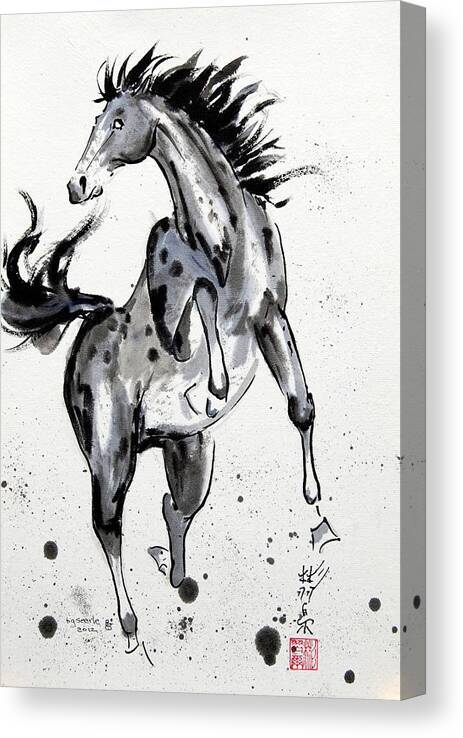 Horse Canvas Print featuring the painting Exuberance by Bill Searle