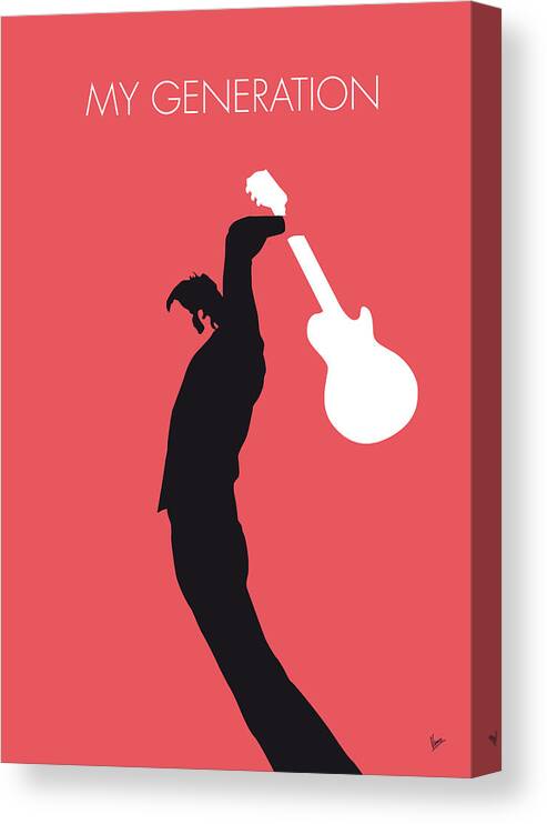 The Canvas Print featuring the digital art No002 MY THE WHO Minimal Music poster by Chungkong Art