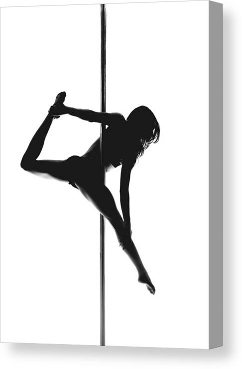 Pole Canvas Print featuring the photograph Pole Silhouette #1 by Marino Flovent