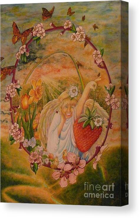 Spring Canvas Print featuring the painting Spring by Jacquelyn Roberts