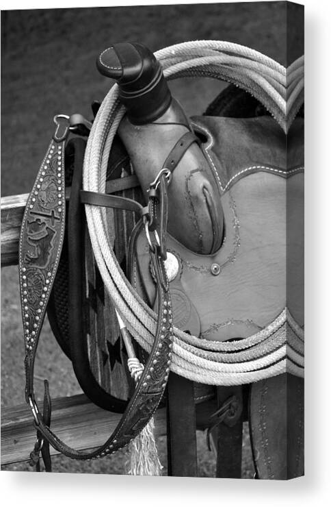Saddle Canvas Print featuring the photograph Tools of the Trade #2 by Craig Burgwardt