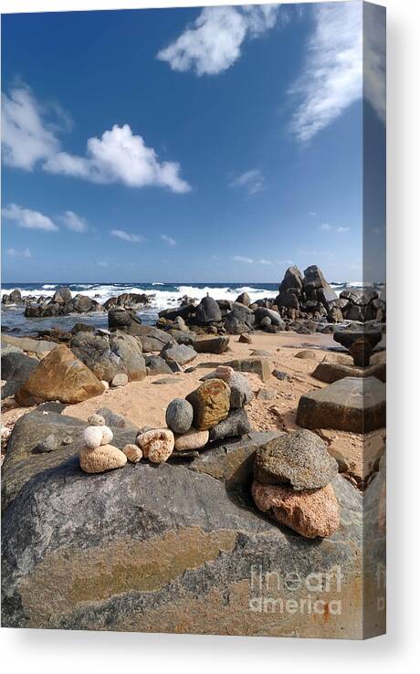 Aruba Canvas Print featuring the photograph Wishing Rocks Aruba #1 by Amy Cicconi