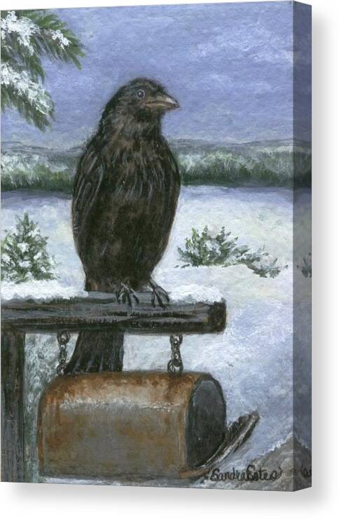 Bird Canvas Print featuring the painting Write Soon #1 by Sandra Estes