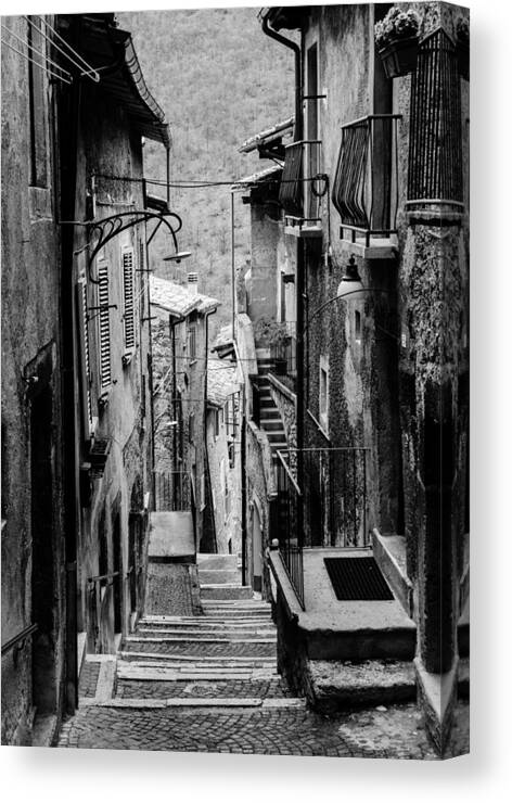 Scanno Canvas Print featuring the photograph Streets of Scanno - Italy by AM FineArtPrints