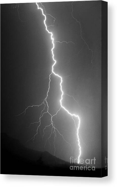 Lightning Canvas Print featuring the photograph Touch And Go #1 by J L Woody Wooden