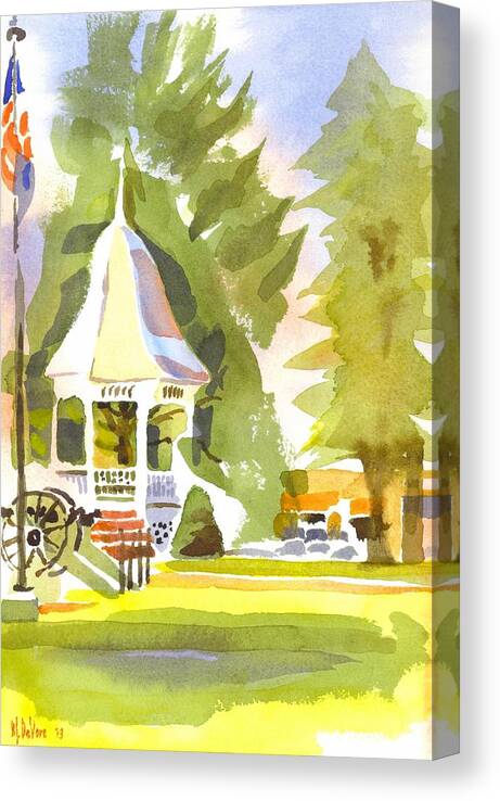 Town Square Canvas Print featuring the painting Town Square by Kip DeVore