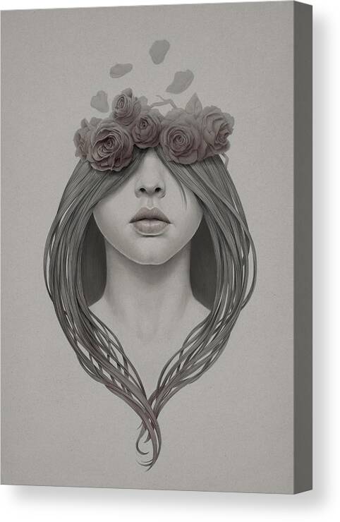 Woman Canvas Print featuring the digital art 214 by Diego Fernandez
