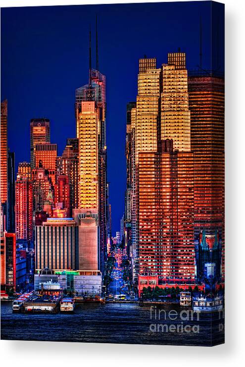 42nd Street Canvas Print featuring the photograph 42nd Street by Susan Candelario