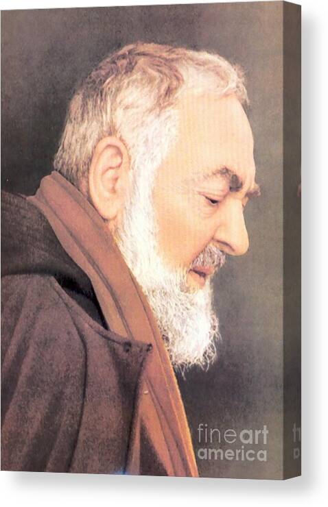 Father Canvas Print featuring the photograph Padre Pio by Matteo TOTARO