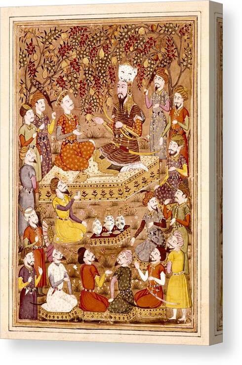 Persian Art Canvas Print featuring the photograph Shahnameh. The Book Of Kings. 16th C #5 by Everett