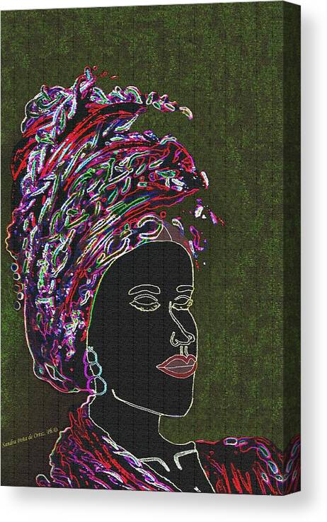 Queen Canvas Print featuring the photograph The Queen of Sheba #9 by Sandra Pena de Ortiz