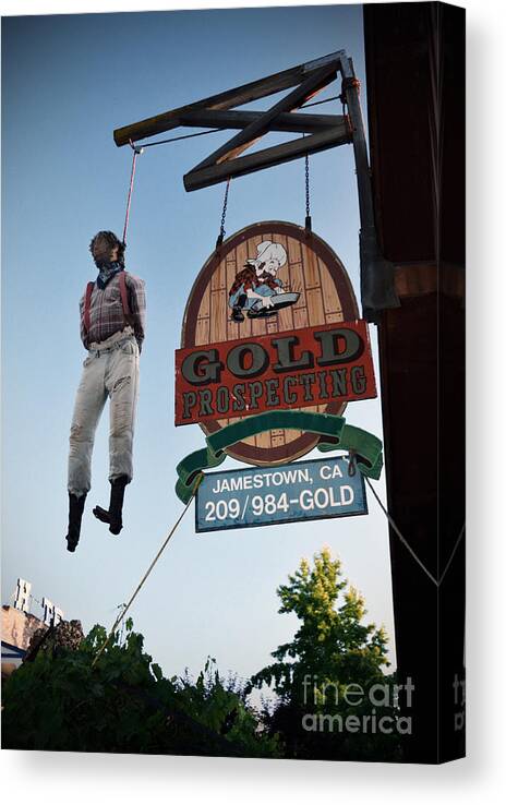 Hanged Man Canvas Print featuring the photograph A hanged man in Jamestown by RicardMN Photography