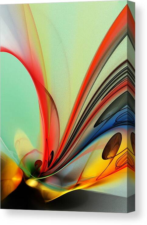 Fine Art Canvas Print featuring the digital art Abstract 040713 by David Lane