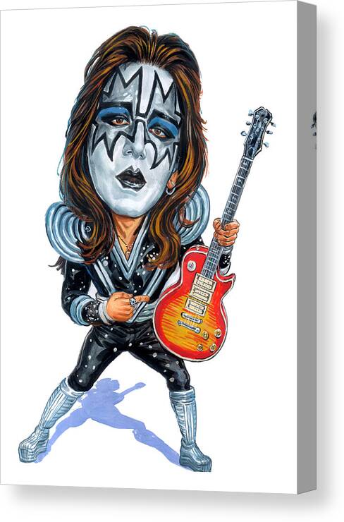 Ace Frehley Canvas Print featuring the painting Ace Frehley by Art 