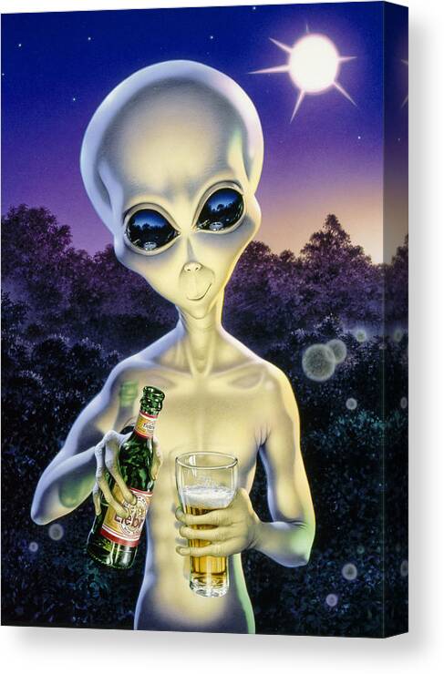Properties Canvas Print featuring the photograph Alien Brew by MGL Meiklejohn Graphics Licensing