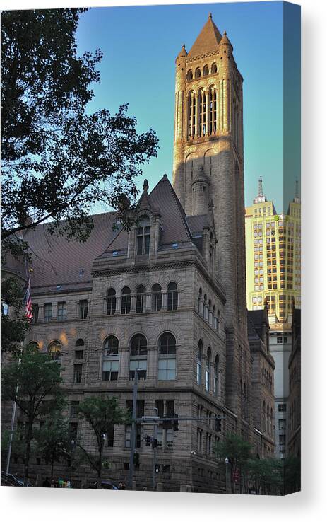 Pittsburgh Canvas Print featuring the photograph Allegheny County Courthouse by Steven Richman