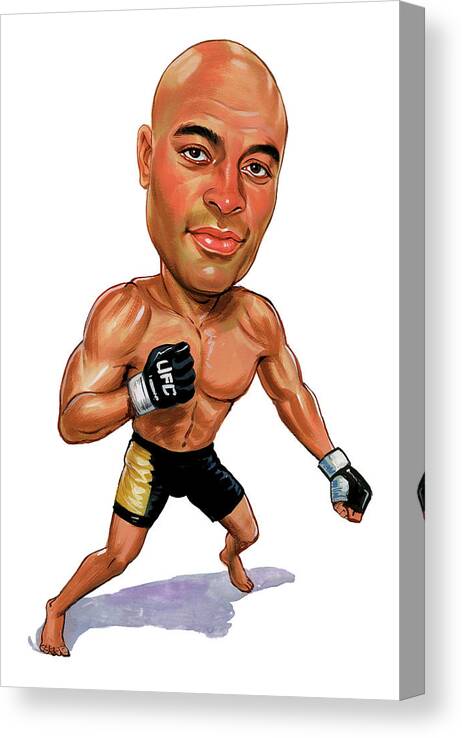 Anderson Silva Canvas Print featuring the painting Anderson Silva by Art 