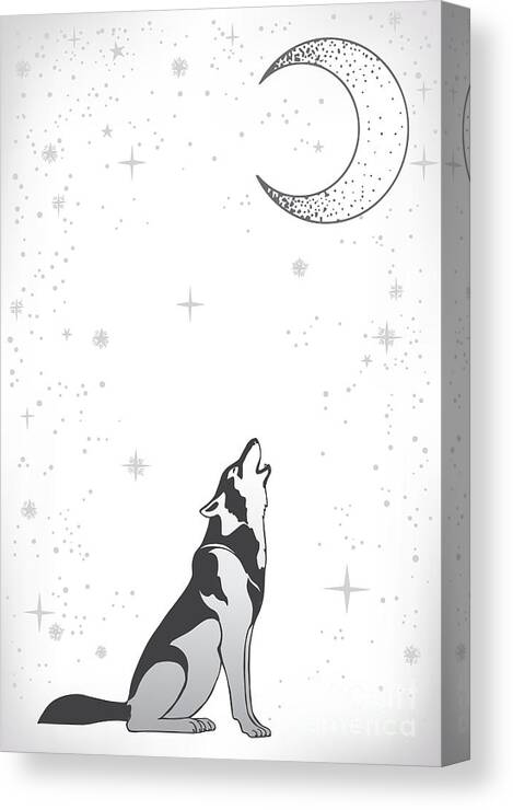 Character Canvas Print featuring the digital art Animal Print For Adult Anti Stress by Anastasia Mazeina