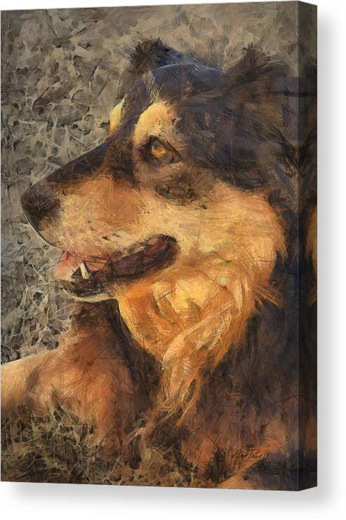 Dog Canvas Print featuring the photograph animals - dogs - Faithful Friend by Ann Powell