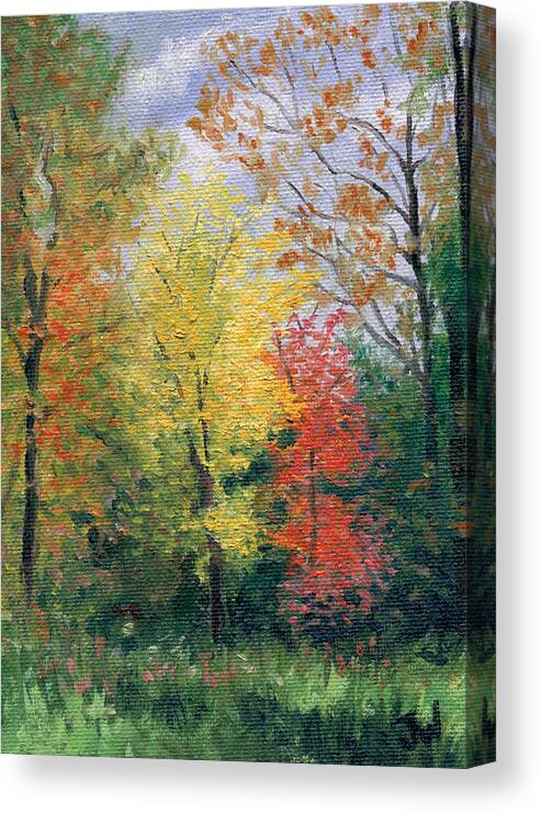 Trees Canvas Print featuring the painting Autumn by Joe Winkler