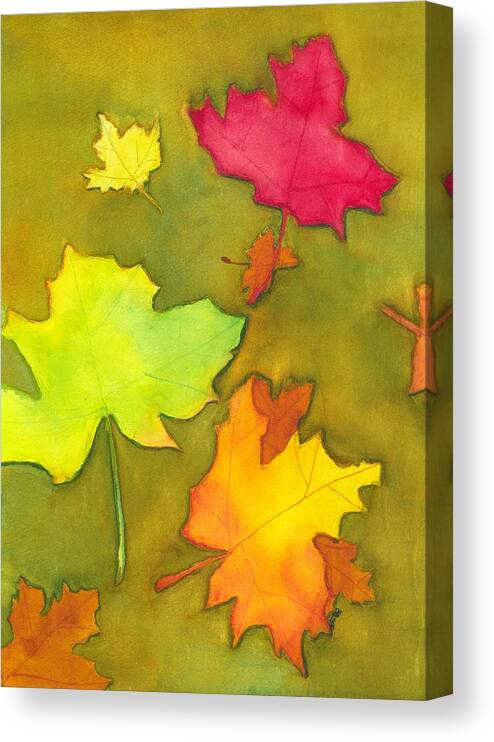 Autumn Canvas Print featuring the painting Autumn Leaves by David Bartsch