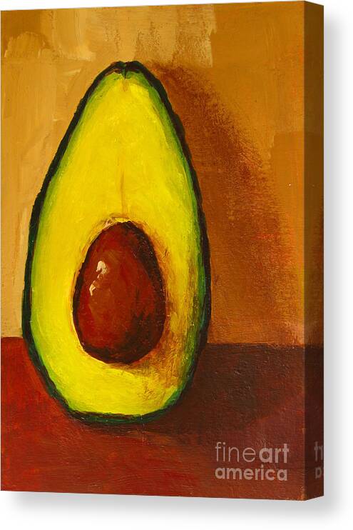 Modern Avocado Art Canvas Print featuring the painting Avocado Palta 7 - Modern Art by Patricia Awapara