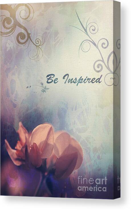 Flower Canvas Print featuring the photograph Be Inspired 01b - Poster by Aimelle Ml