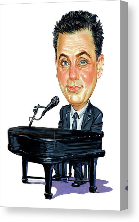 Billy Joel Canvas Print featuring the painting Billy Joel by Art 